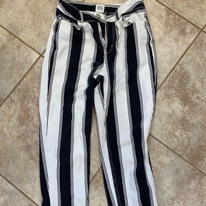 Black and white jeans